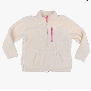 Victoria's Secret Pink Faux Fur Quarter Zip Sweatshirt Size S